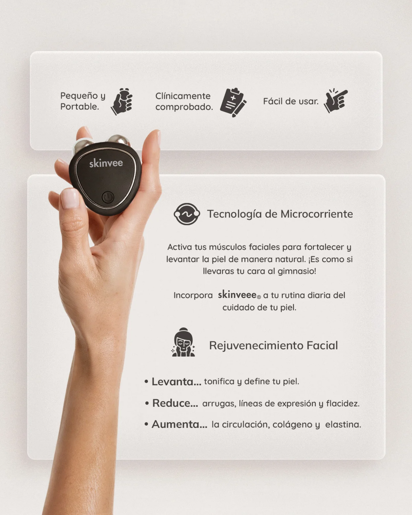 Kit Skinvee (Dispositivo de Microcorriente + Gel conductor 100ml)