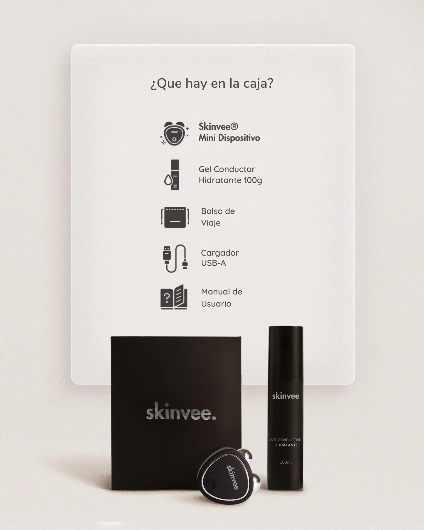 Kit Skinvee (Dispositivo de Microcorriente + Gel conductor 100ml)